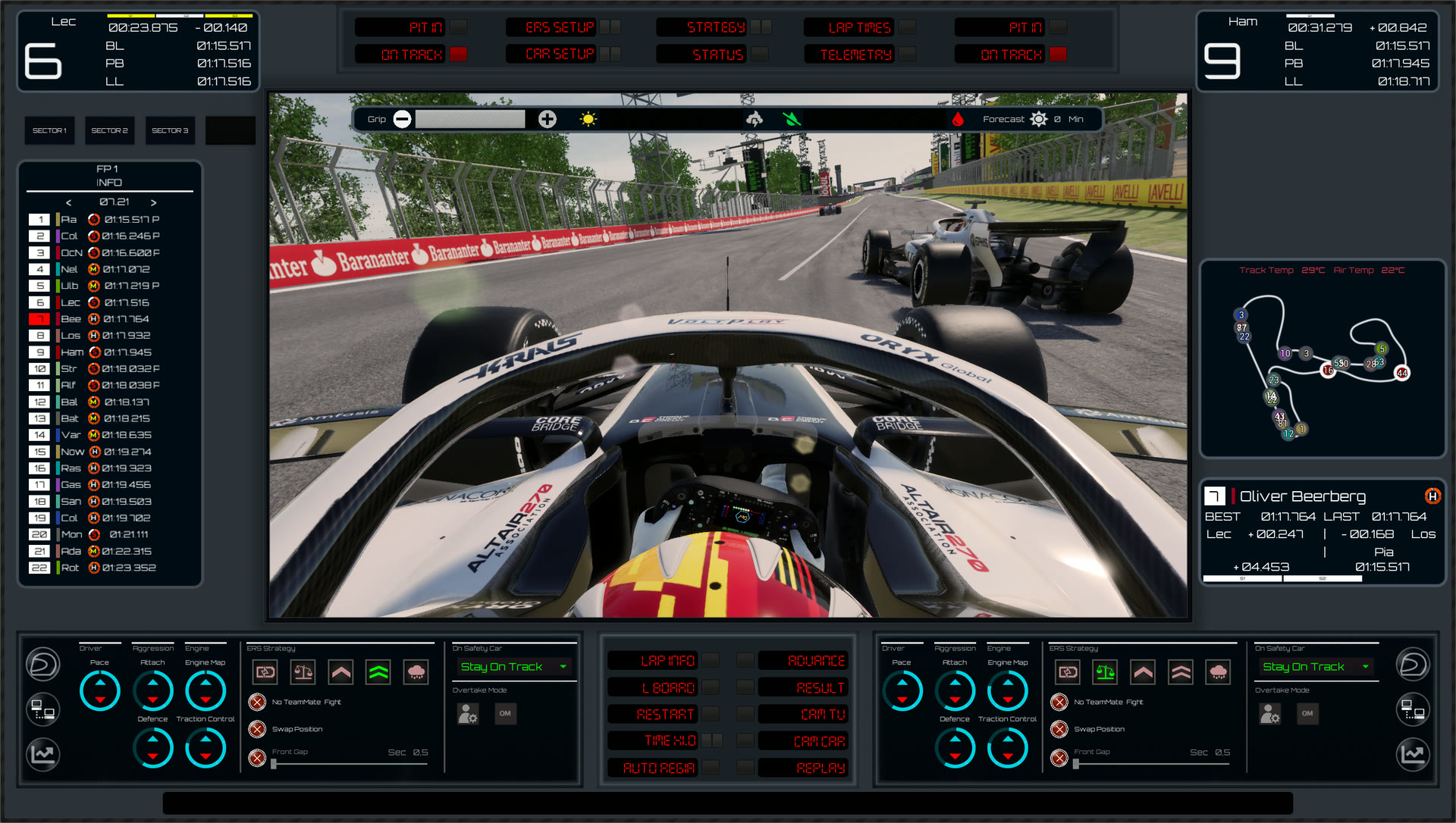 Duello ravvicinato visto dal cockpit